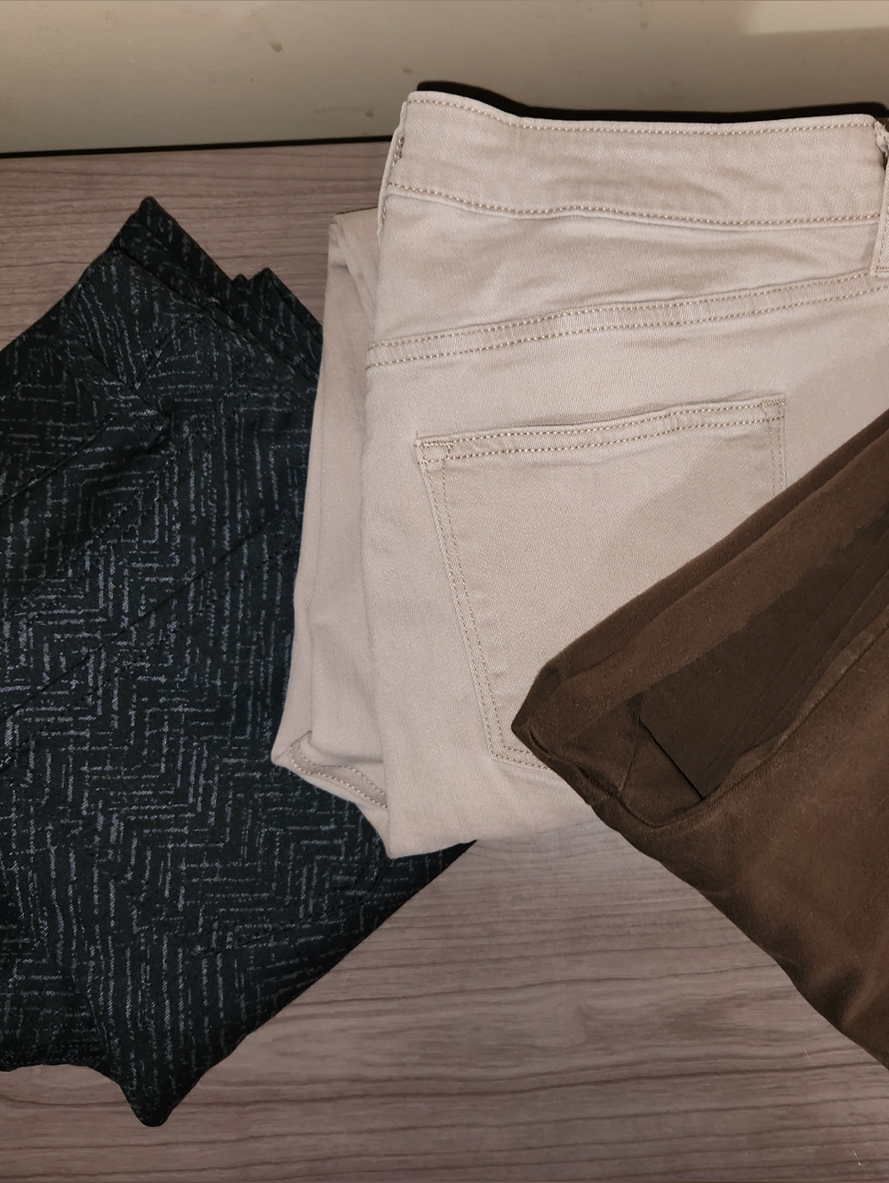 Women’s Pants - Black, Cream & Brown 3 Pairs Size 12